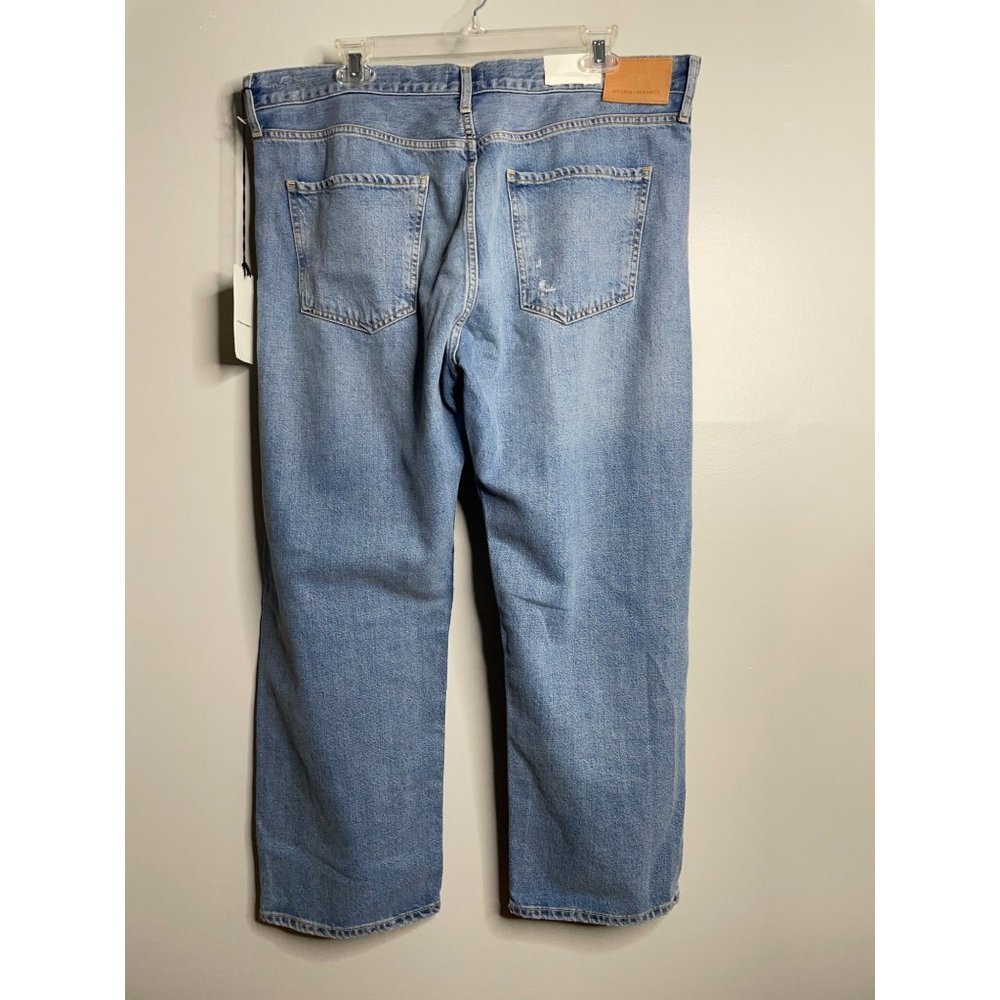 Citizens of Humanity Emery Crop Relaxed Straight Jeans in Old Blue Size 32 NWT - Picture 7 of 8